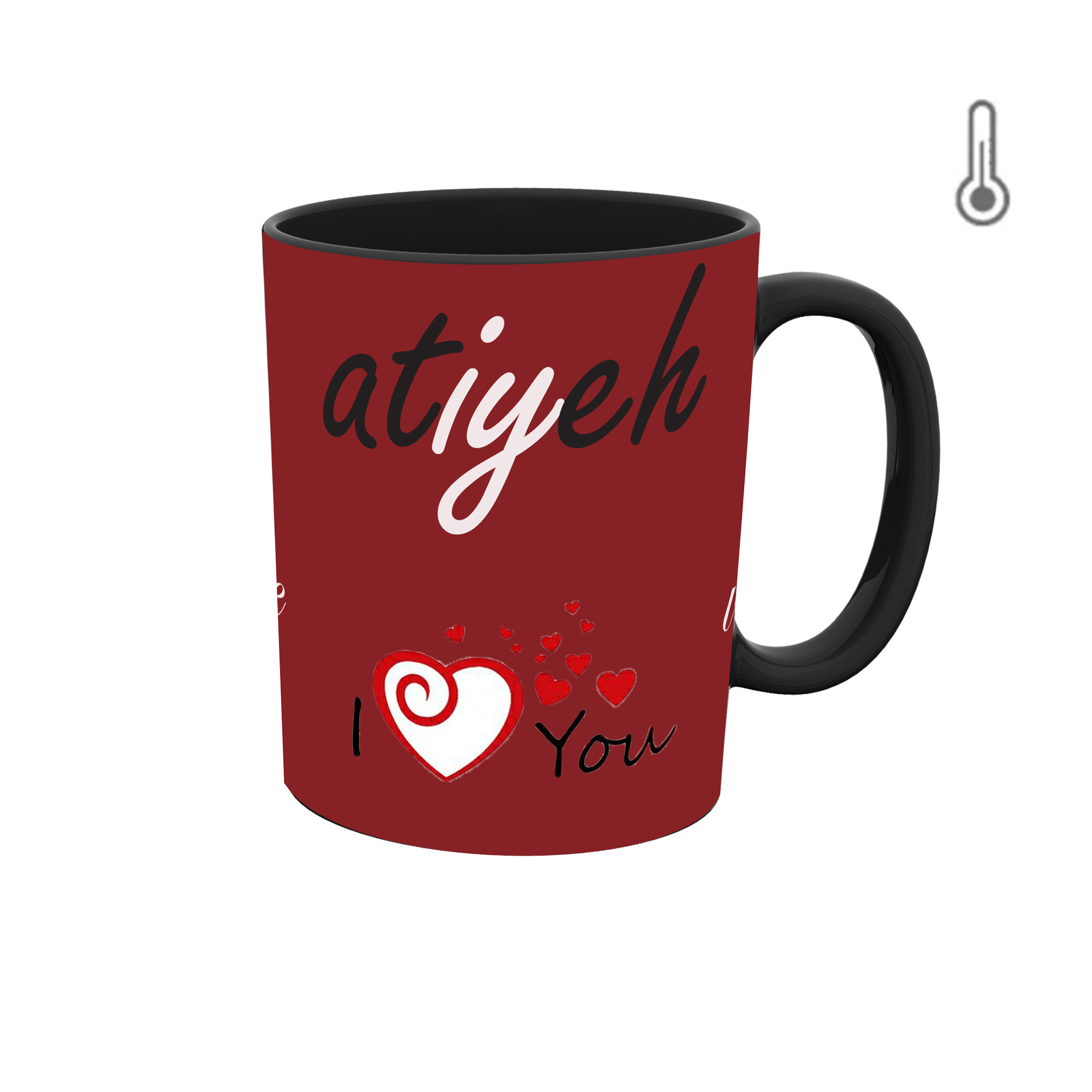 ماگ حرارتی طرح اسم عطیه 