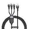 کابل تبدیل USB به microUSB/USB-C /لایتنینگ باسئوس مدل CA1T3-G1 طول 1.2 متر