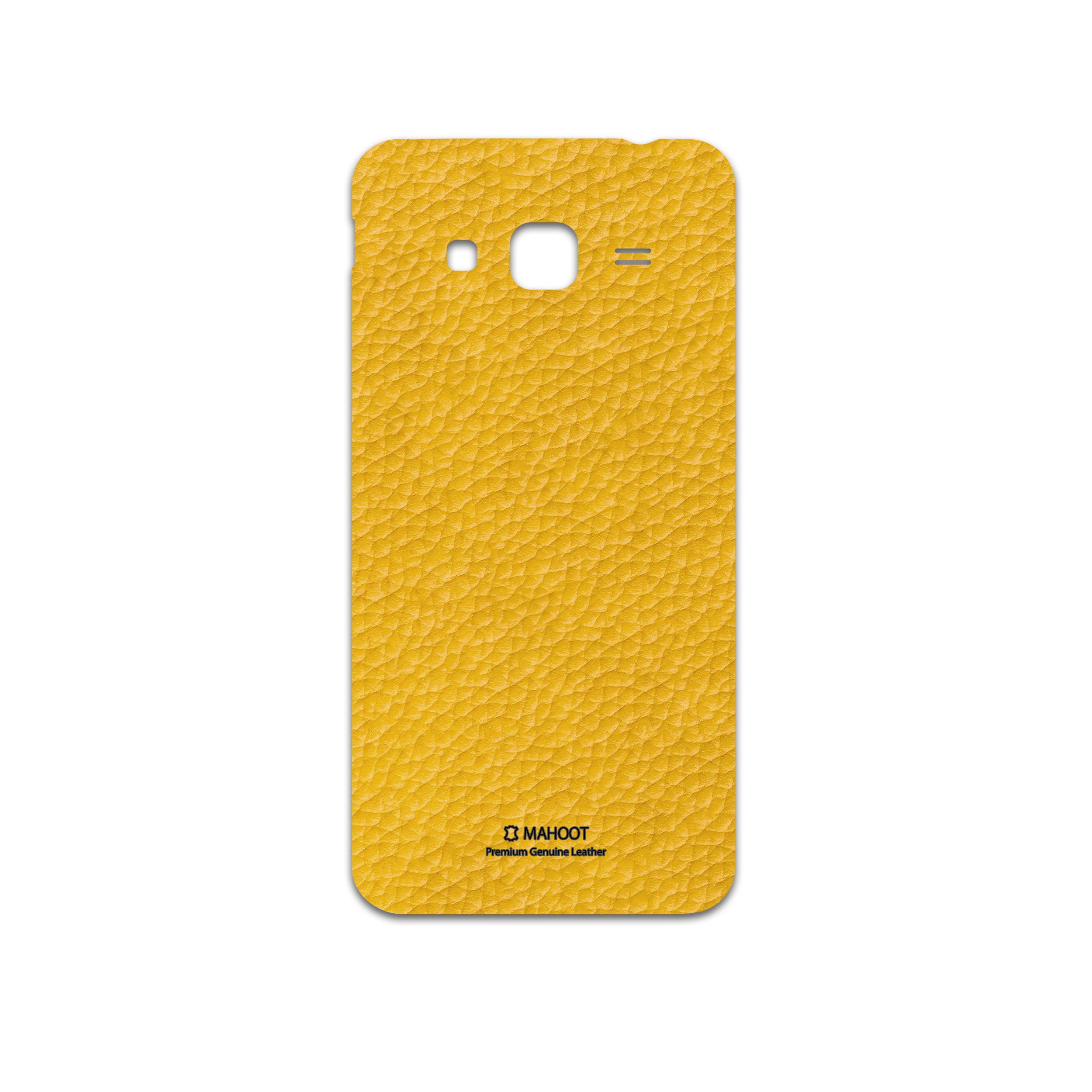 برچسب پوششی ماهوت مدل Mustard-Leather مناسب برای گوشی موبایل سامسونگ Galaxy J3 2016