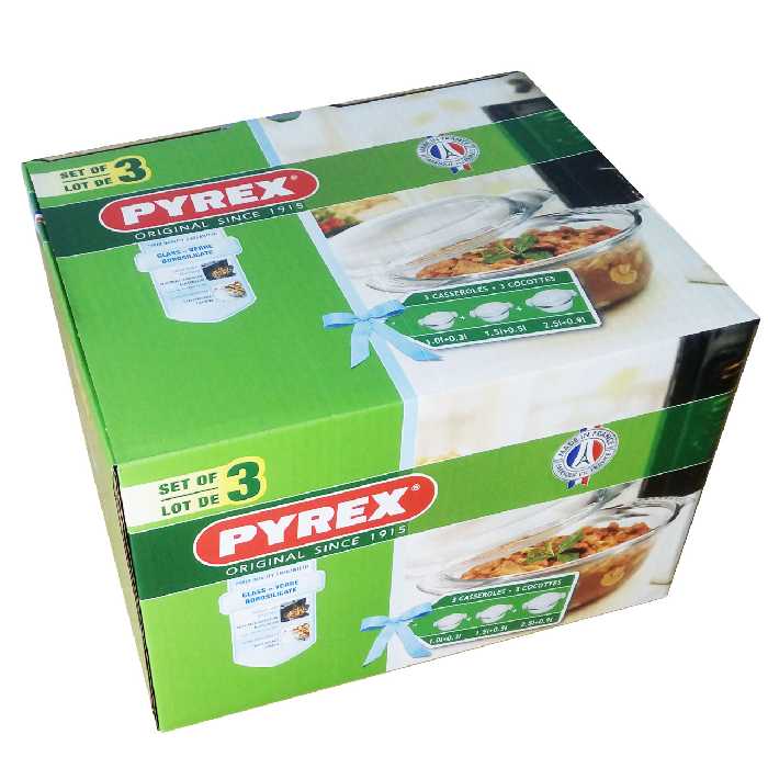 ظرف پخت پیرکس مدل px200 مجموعه 3 عددی