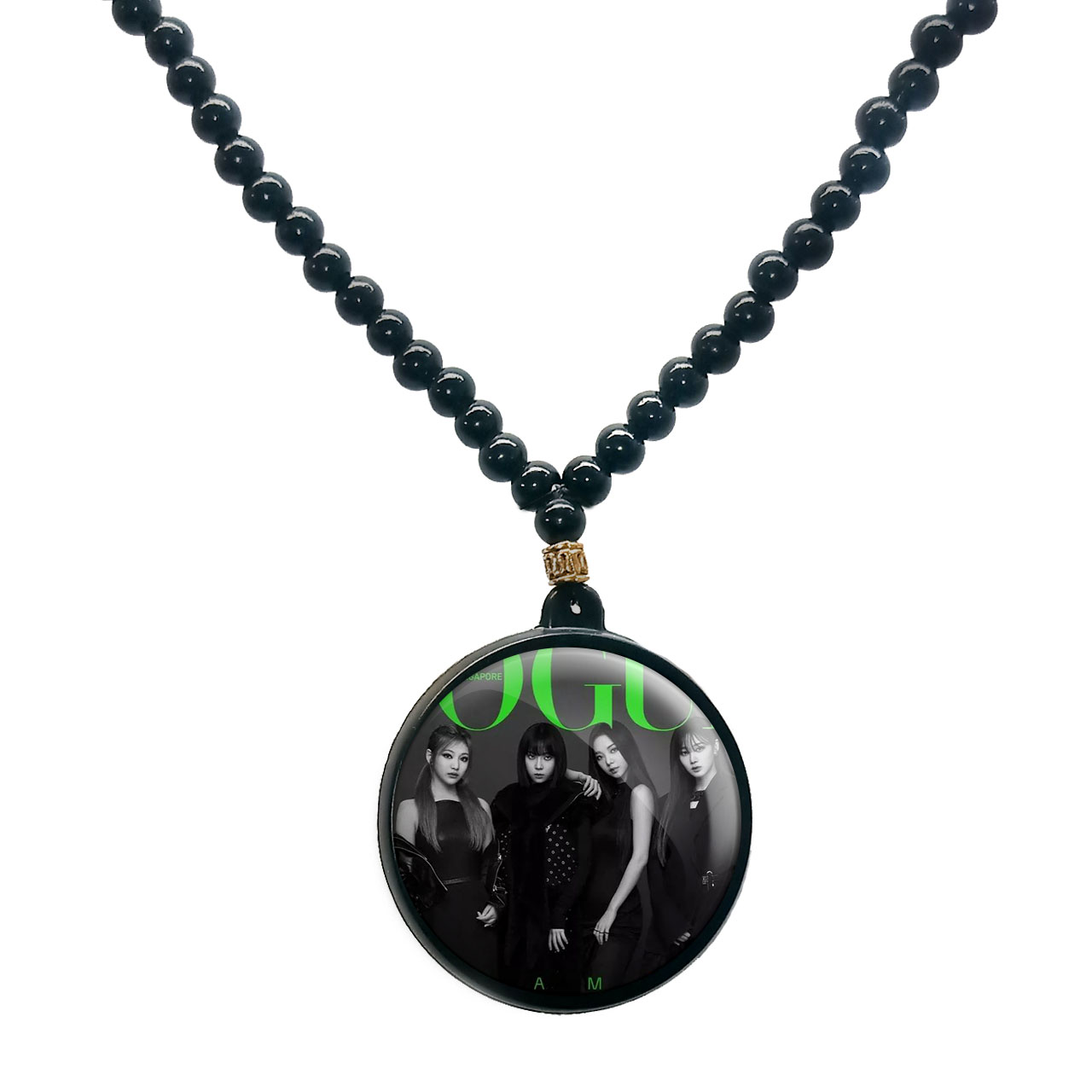 گردنبند پرمانه طرح aespa کد pmd.18558 مدل دو طرفه