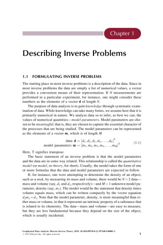 خرید و دانلود نسخه کامل کتاب Geophysical Data Analysis: Discrete Inverse Theory