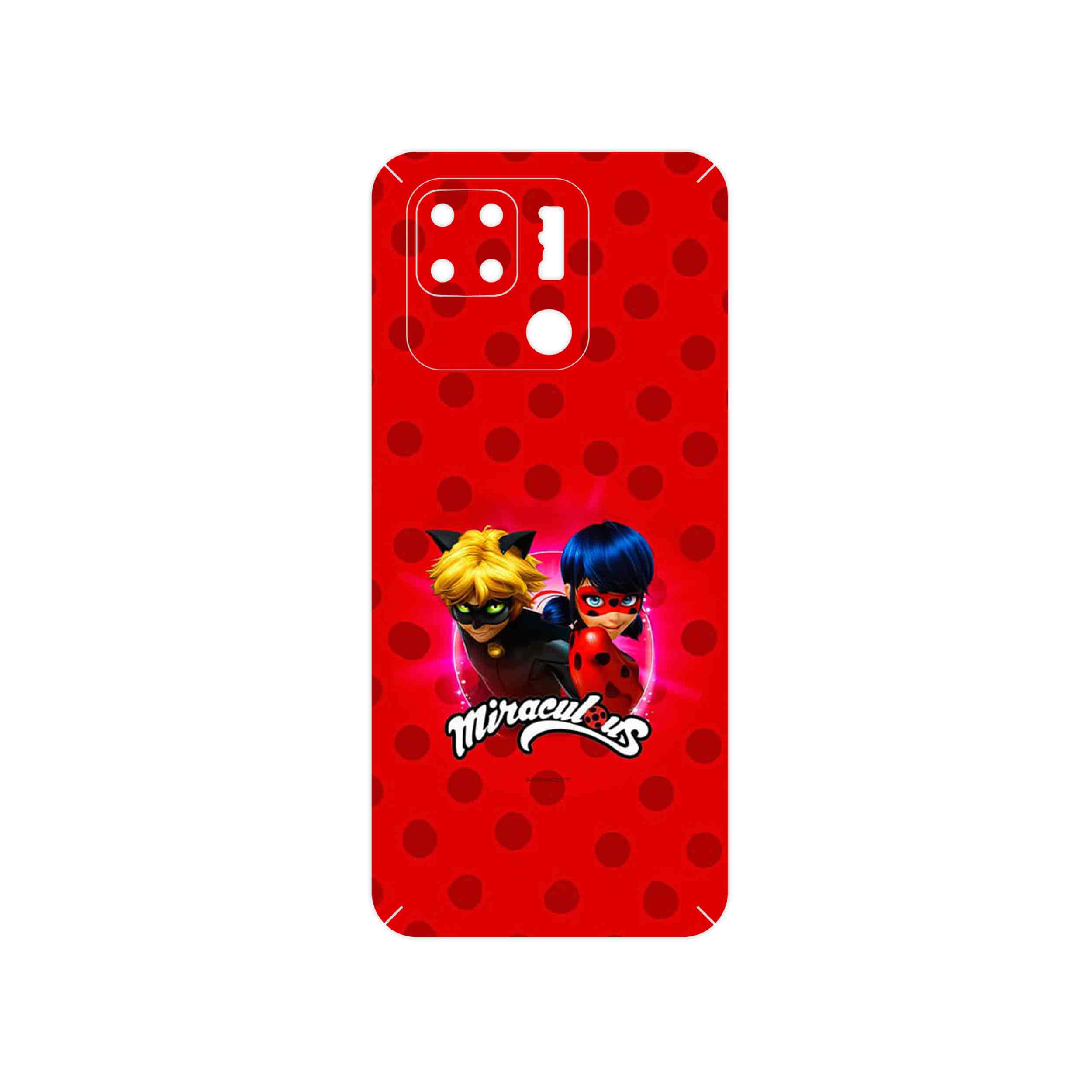 برچسب پوششی ماهوت مدل Ladybug and Cat Noir مناسب برای گوشی موبایل شیائومی Redmi 10C