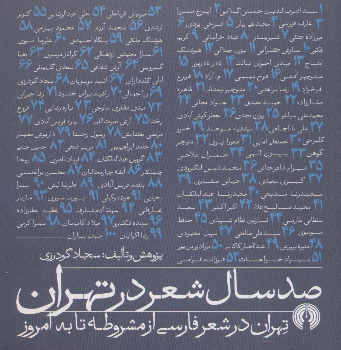صد سال شعر در تهران (تهران در شعر فارسی از مشروطه تا به امروز) - ناشربوک | خرید آنلاین کتاب