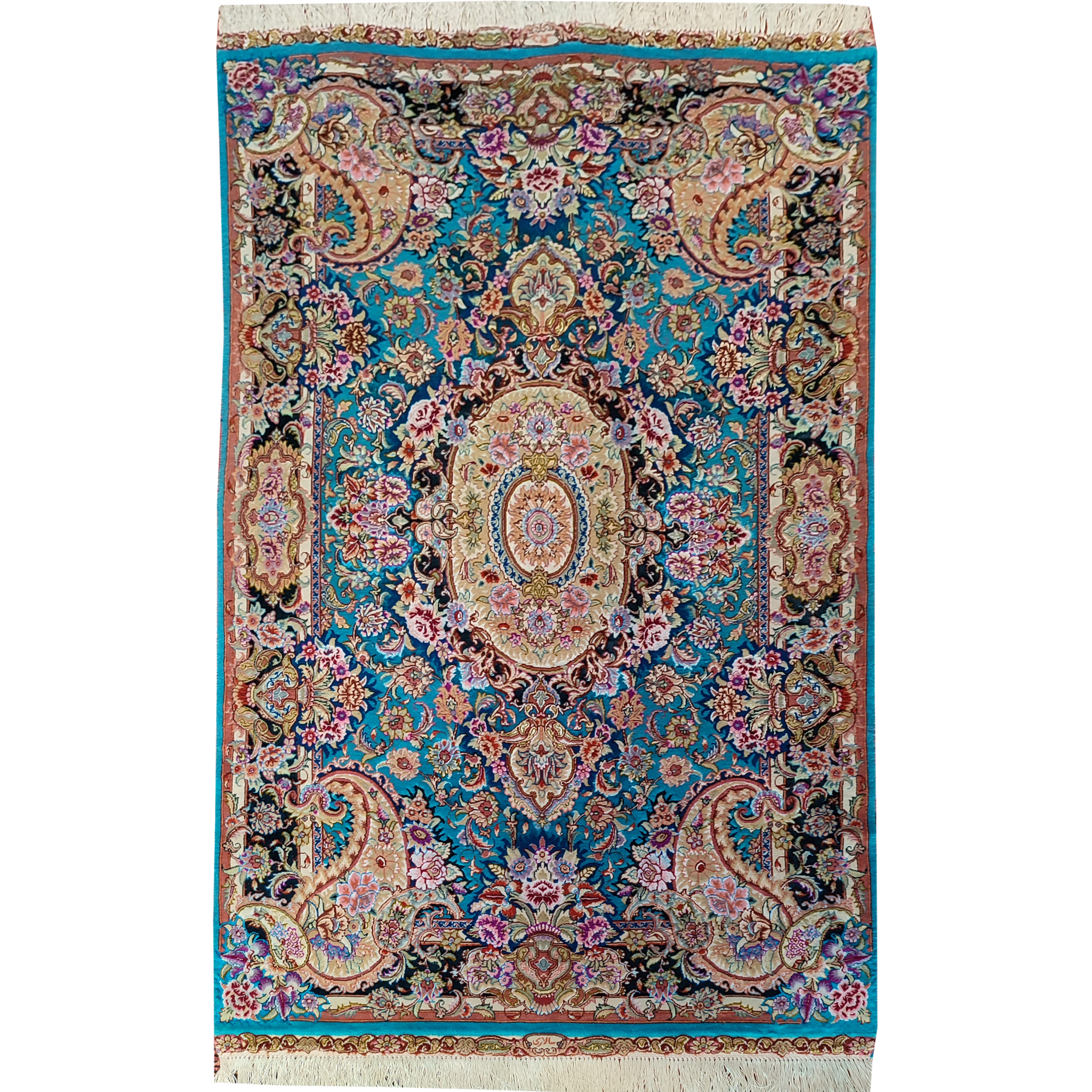 فرش دستبافت یک و نیم متری طرح سالاری کد SH 96