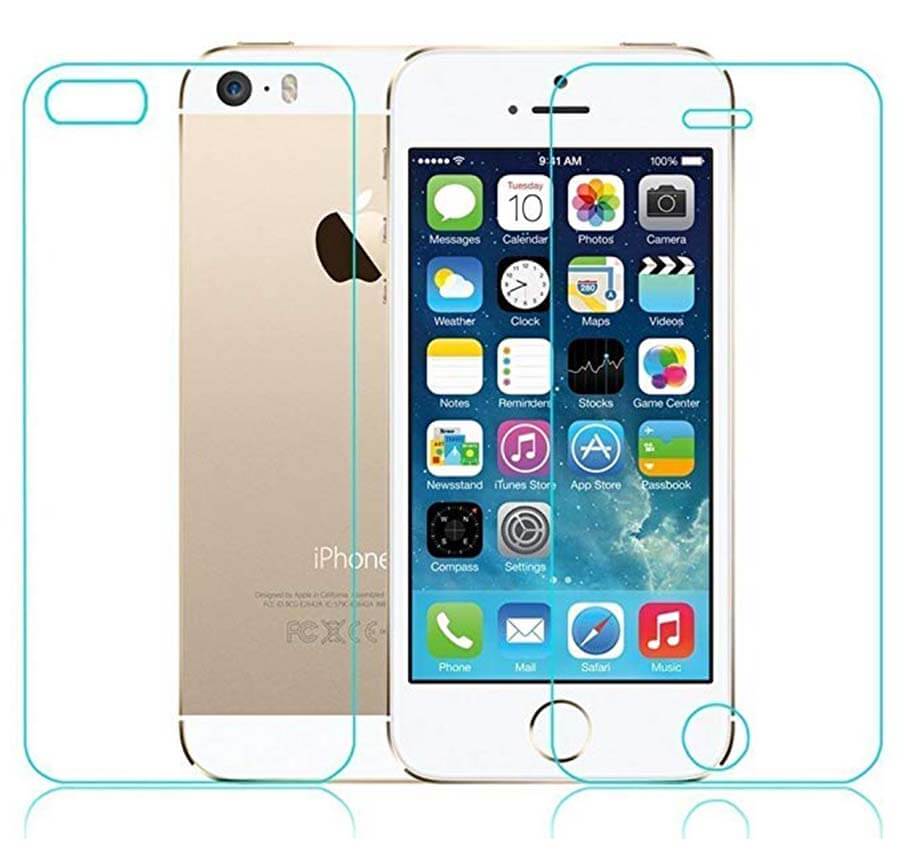 گلس آیفون 5S/5 پشت و رو