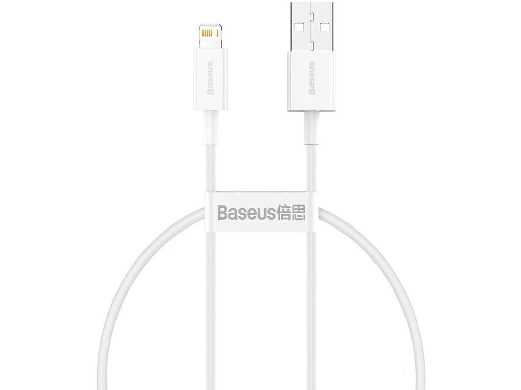 کابل فست شارژ پاوربانکی لایتنینگ به یواس‌بی 25 سانتی‌متری بیسوس Baseus Superior Cable USB to Lightning 2.4A CALYS-02