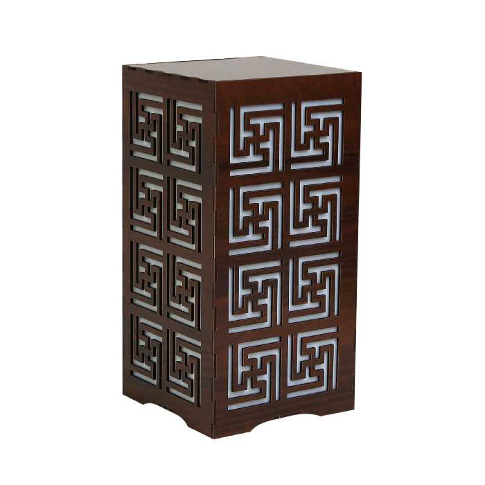 آباژور رومیزی چوب آرا طرح مار پیچی مدل A3