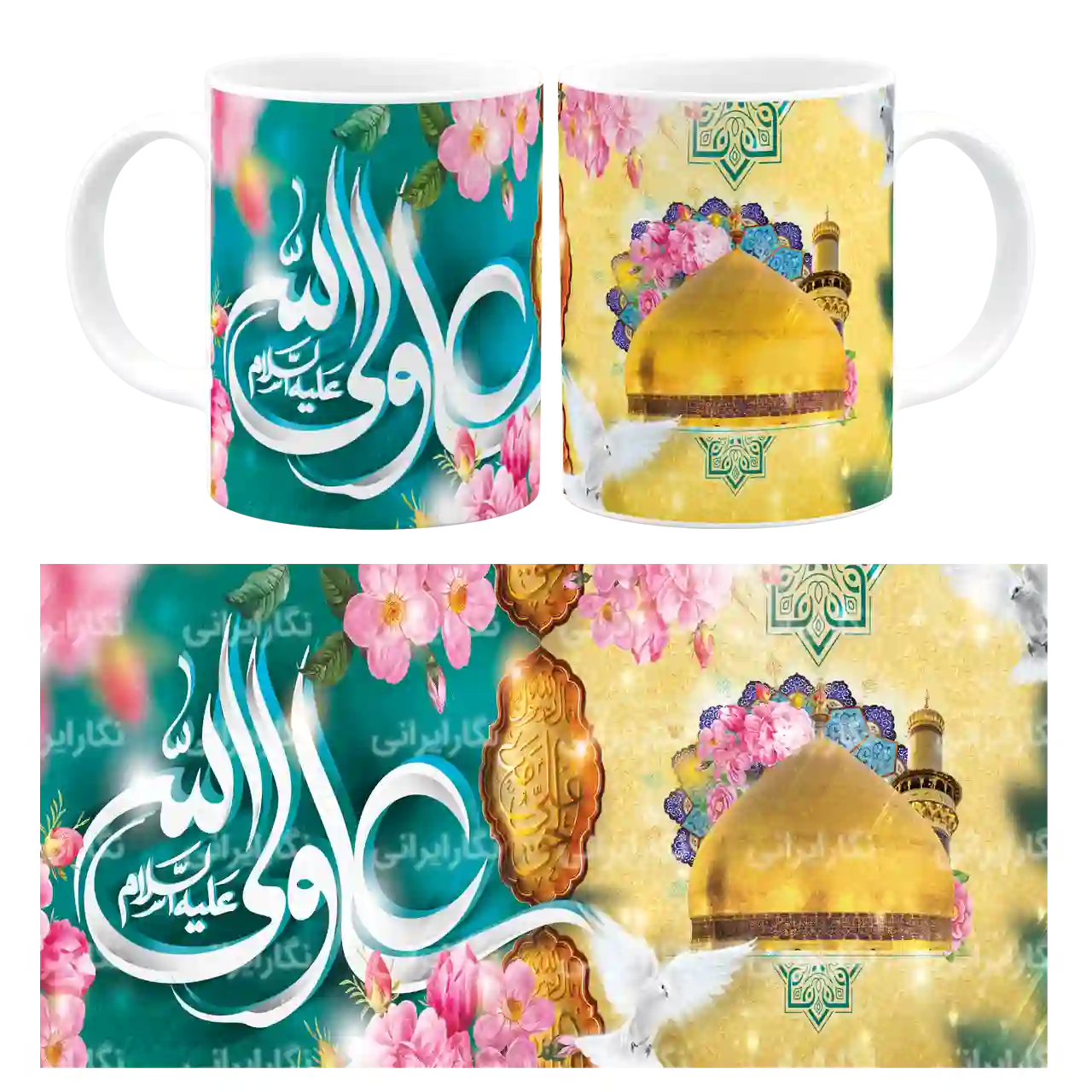 ماگ یا علی ولی الله (ع) مدل D 8