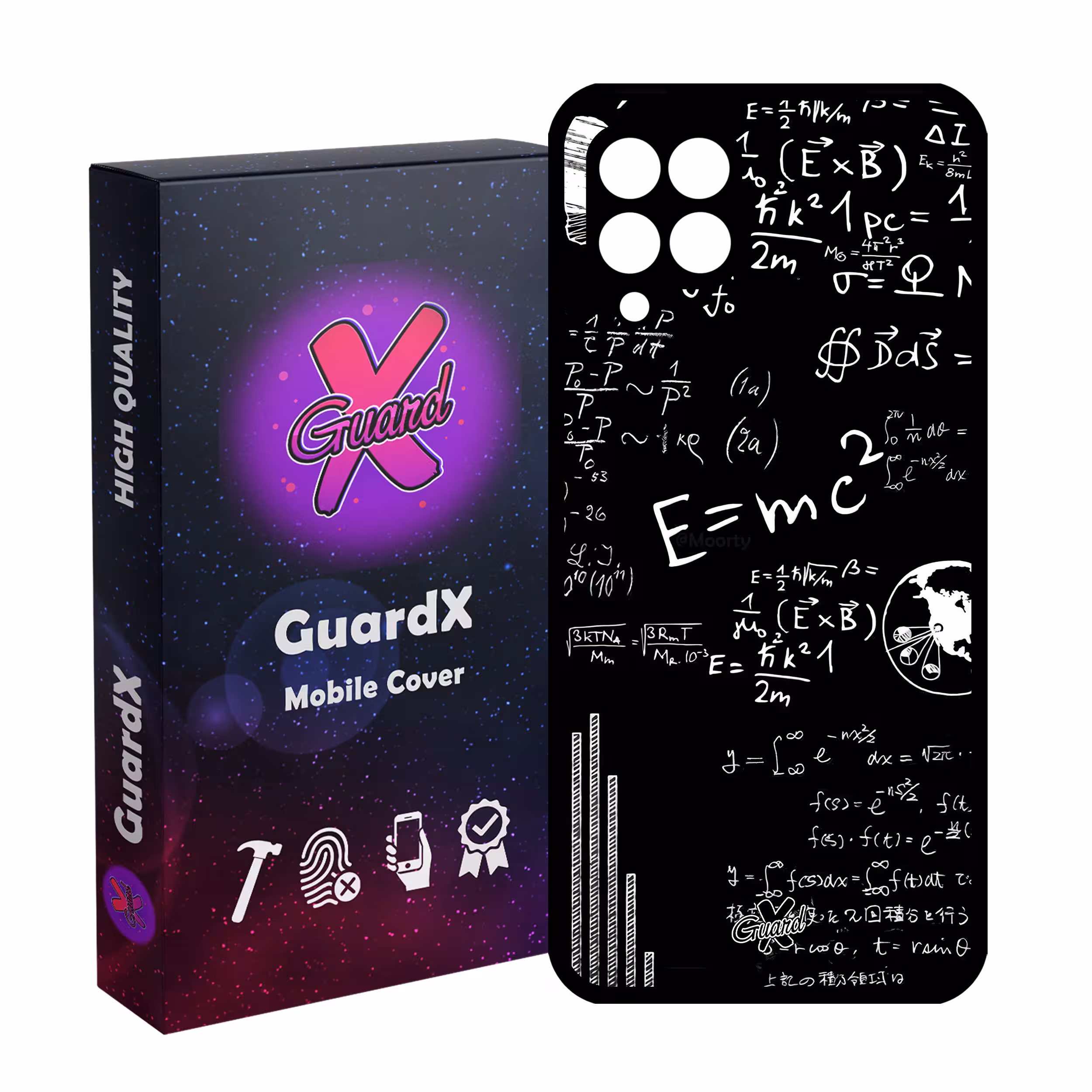 کاور گارد ایکس طرح فیزیک مدل Glass10516 مناسب برای گوشی موبایل سامسونگ Galaxy A12/M12/F12