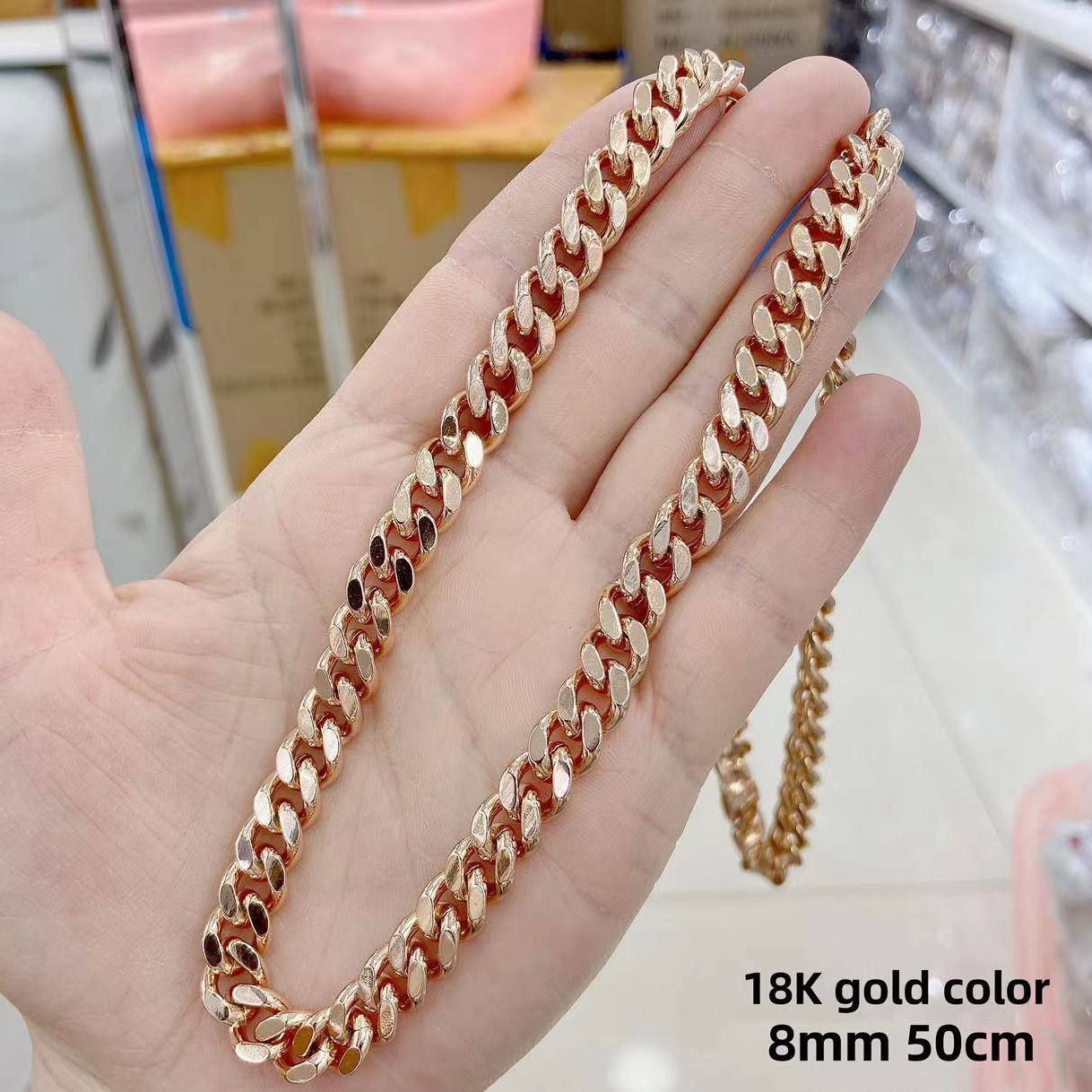  زنجیر کارتیر طرح طلا جنس ژوپینگ آبکاری آب طلا رنگ ثابت ضدحساسیت