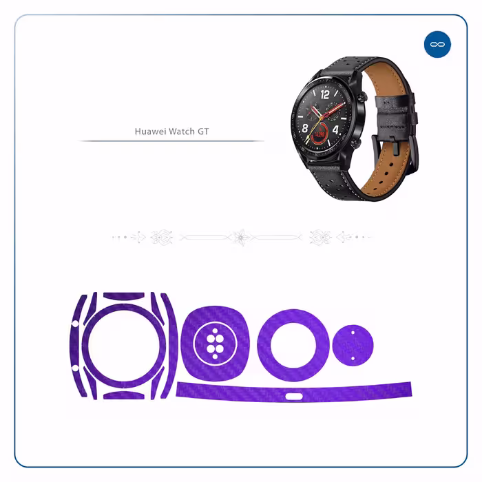 برچسب ماهوت طرح Purple-Fiber مناسب برای ساعت هوشمند هوآوی Watch GT