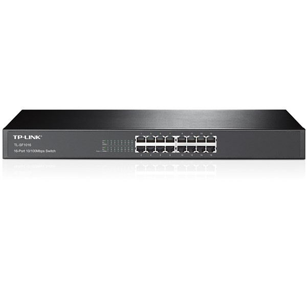 سوییچ 16 پورت مگابیتی و رکمونت تی پی لینک مدل TPLink TL-SF1016