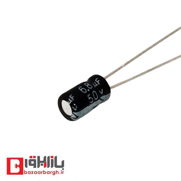 خازن الکترولیتی 6.8 میکرو فاراد 50 ولت