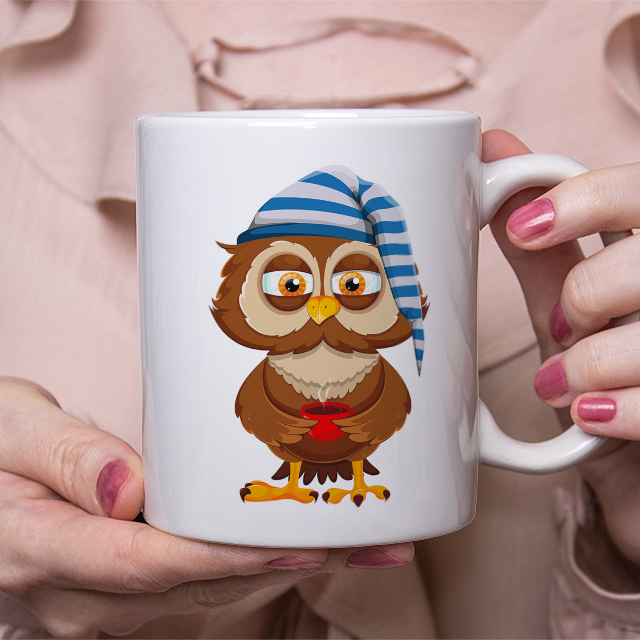 ماگ مدل جغد خوابالو