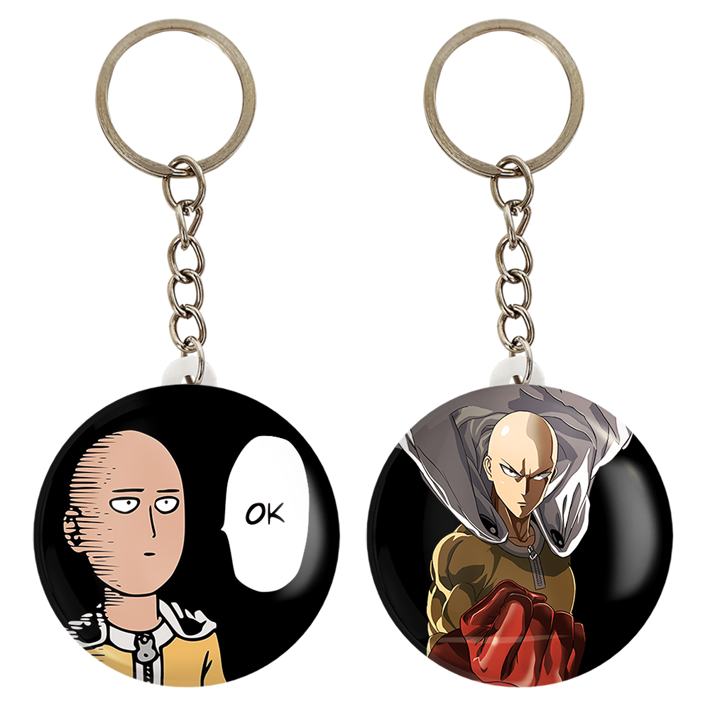 جاکلیدی خندالو مدل سایتاما انیمه مرد تک مشتی One Punch Man کد 1052010518 مجموعه دو عددی