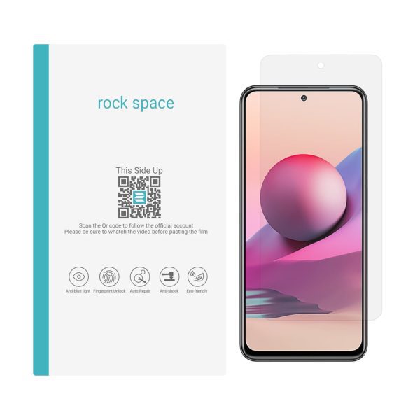 گلس شیائومی redmi note 10s مدل نانو هیدروژل شفاف برند راک اسپیس کد S