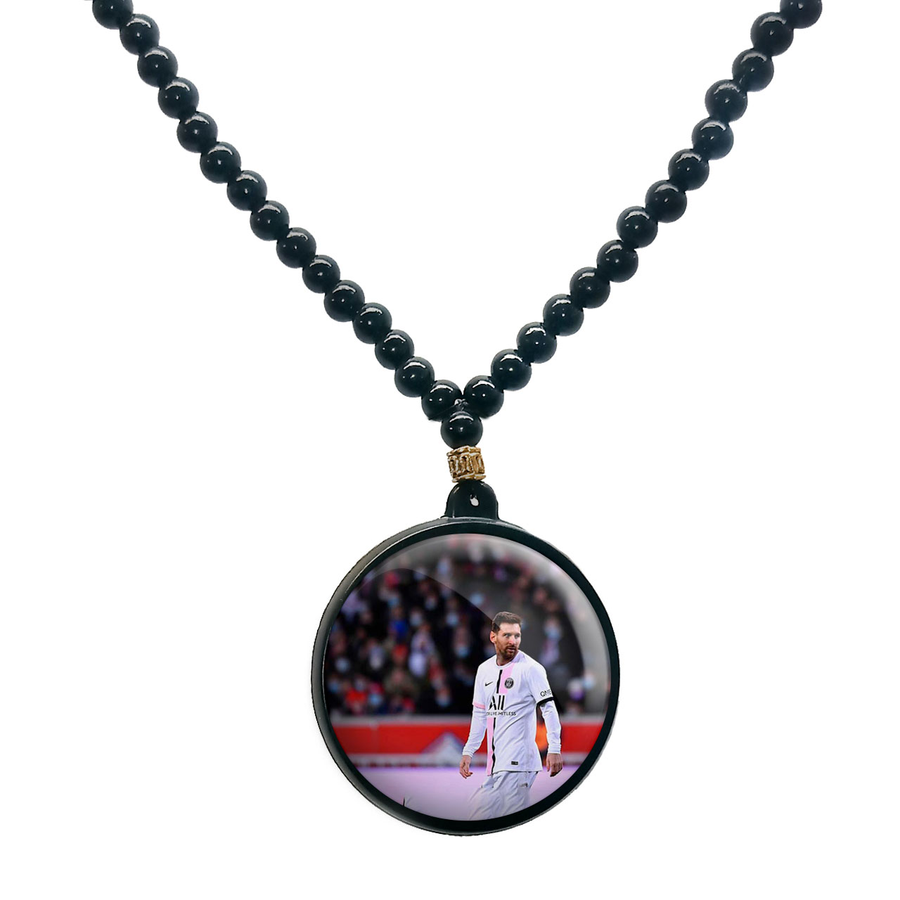 گردنبند پرمانه طرح مسی کد pmd.8791 مدل دو طرفه