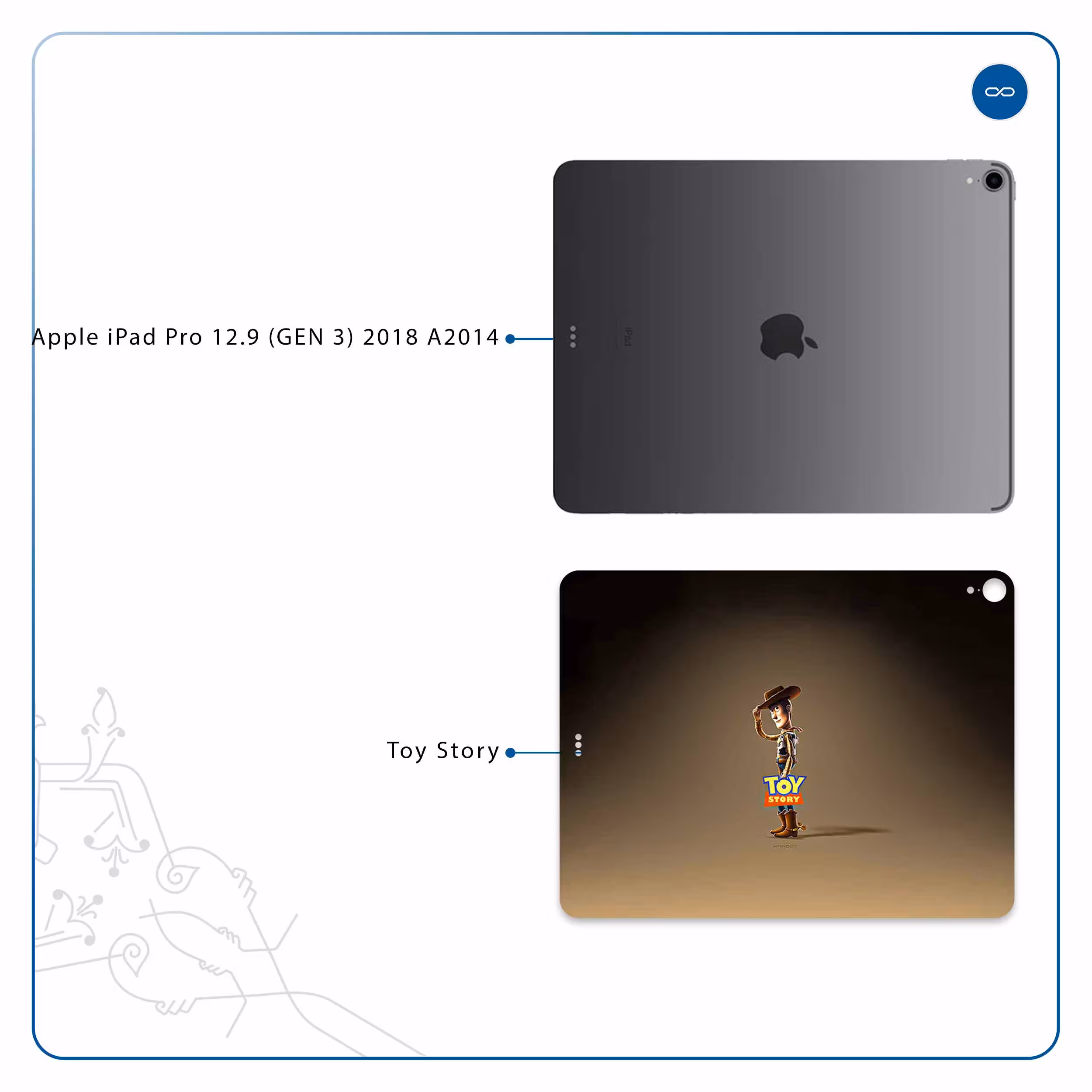 برچسب پوششی ماهوت مدل Toy Story مناسب برای تبلت اپل iPad Pro 12.9 (GEN 3) 2018 A2014