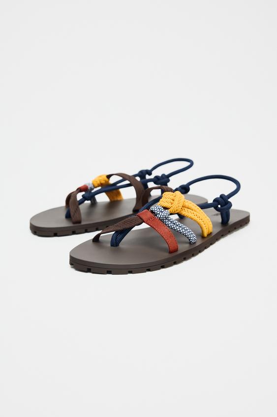 صندل زنانه زارا COLOURED STRAPPY SANDALS | تهران زارا TehranZara