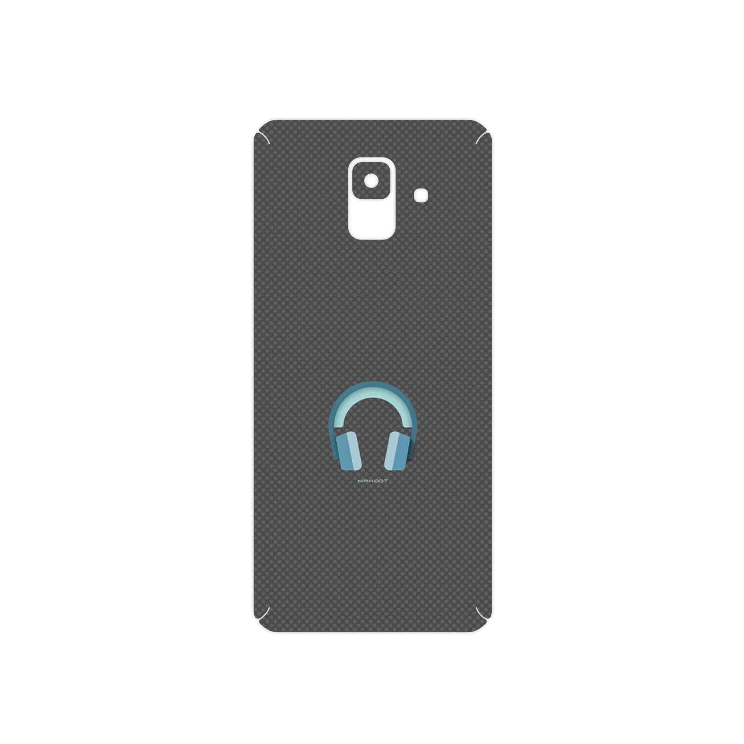 برچسب پوششی ماهوت مدل Minimal Headphone Icon مناسب برای گوشی موبایل سامسونگ Galaxy A6 2018