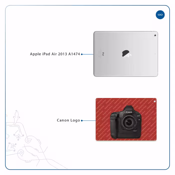 برچسب پوششی ماهوت مدل Canon-Logo مناسب برای تبلت اپل iPad Air 2013 A1474