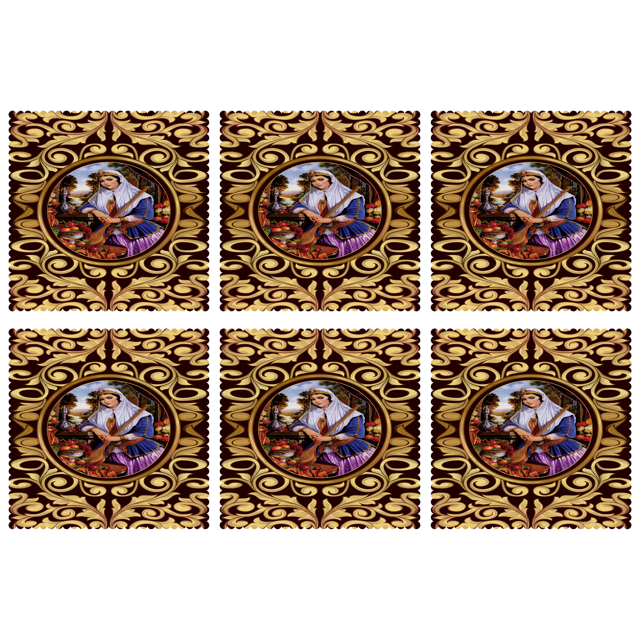 زیربشقابی مدل U1-42150 بسته 6 عددی