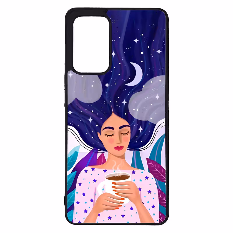 کاور طرح نقاشی دختر کد G-095 مناسب برای گوشی موبایل سامسونگ Galaxy A72 / A72 5G | دیجی قاب دونی