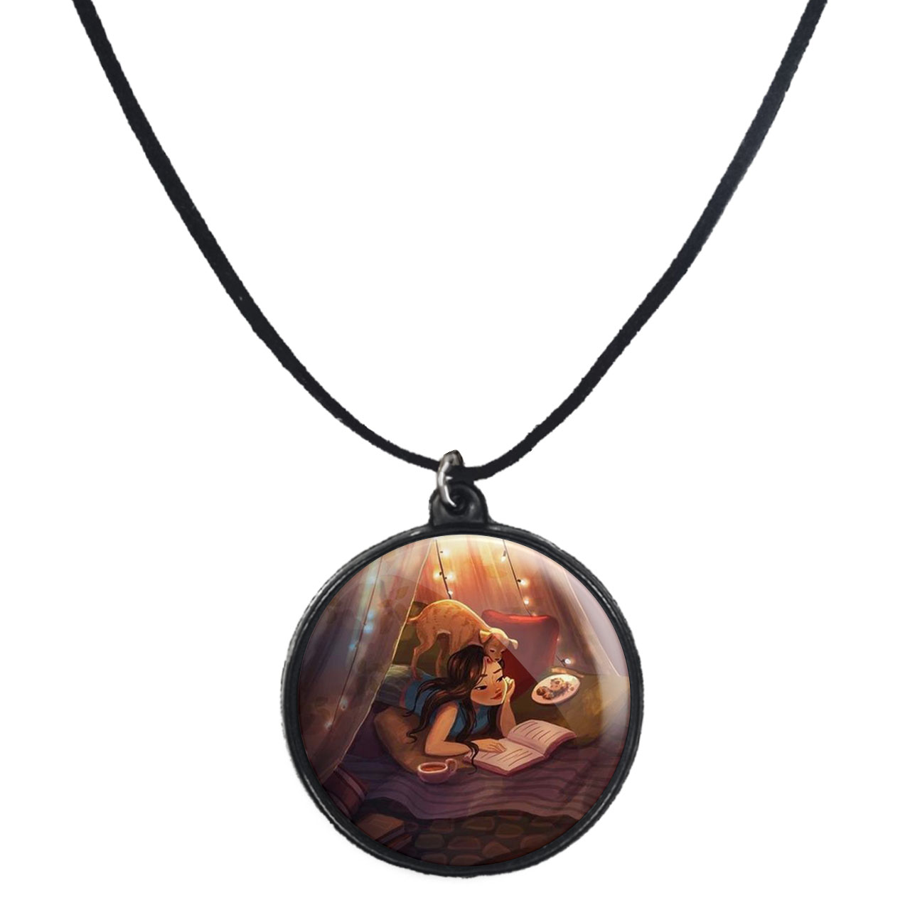 گردنبند پرمانه طرح دخترونه کد pmb.4549 مدل دو طرفه