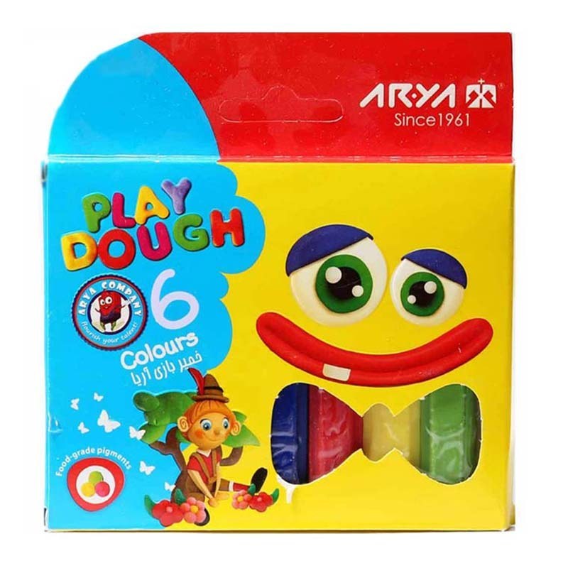 خمیر بازی 6 رنگ آریا.