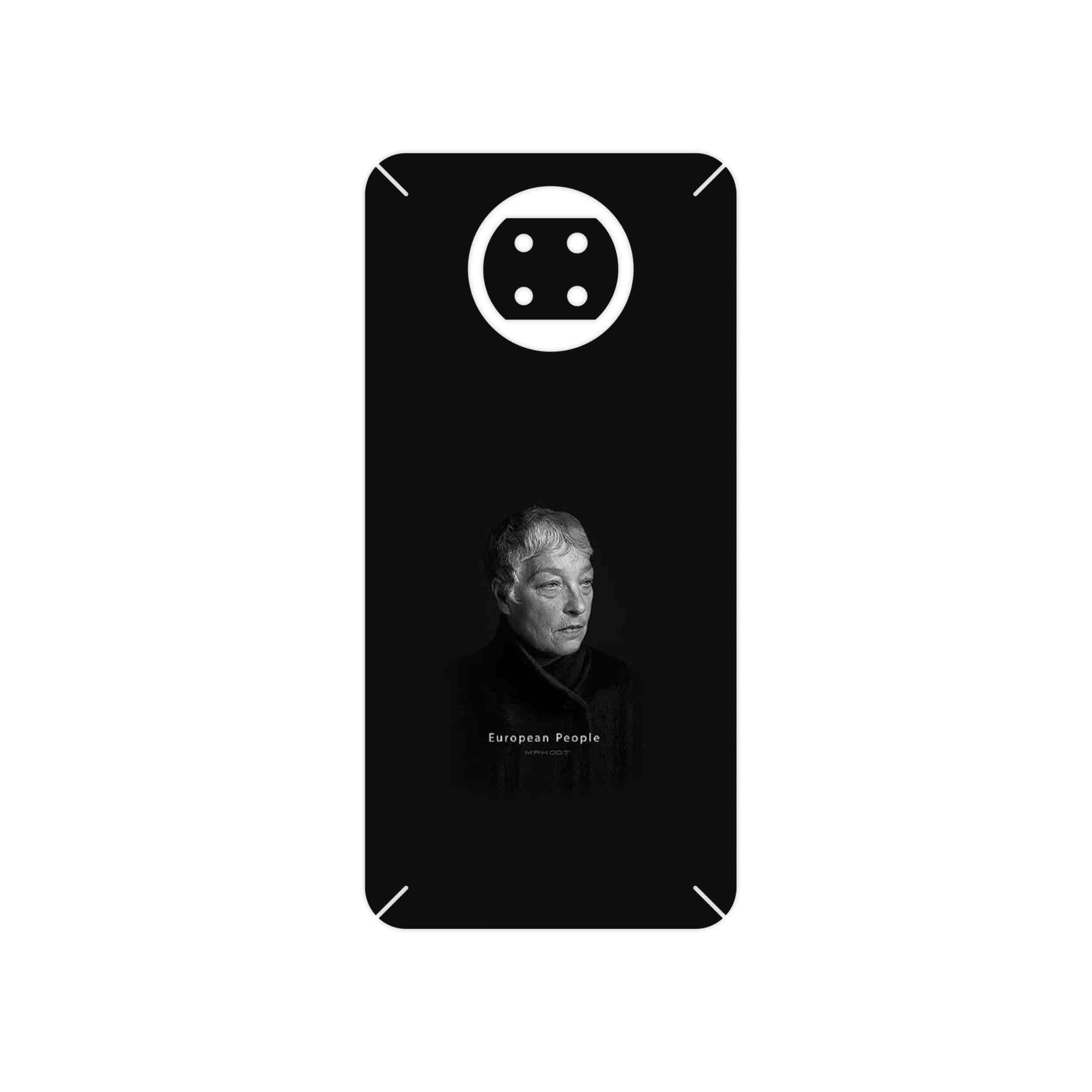 برچسب پوششی ماهوت مدل Portrait of a European Woman مناسب برای گوشی موبایل شیائومی Redmi Note 9T