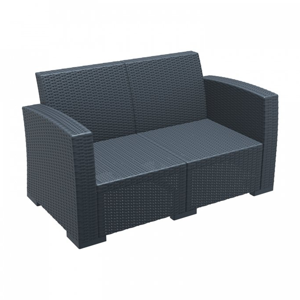 مبل دو نفره دسته دار حصیری موناکو نظری