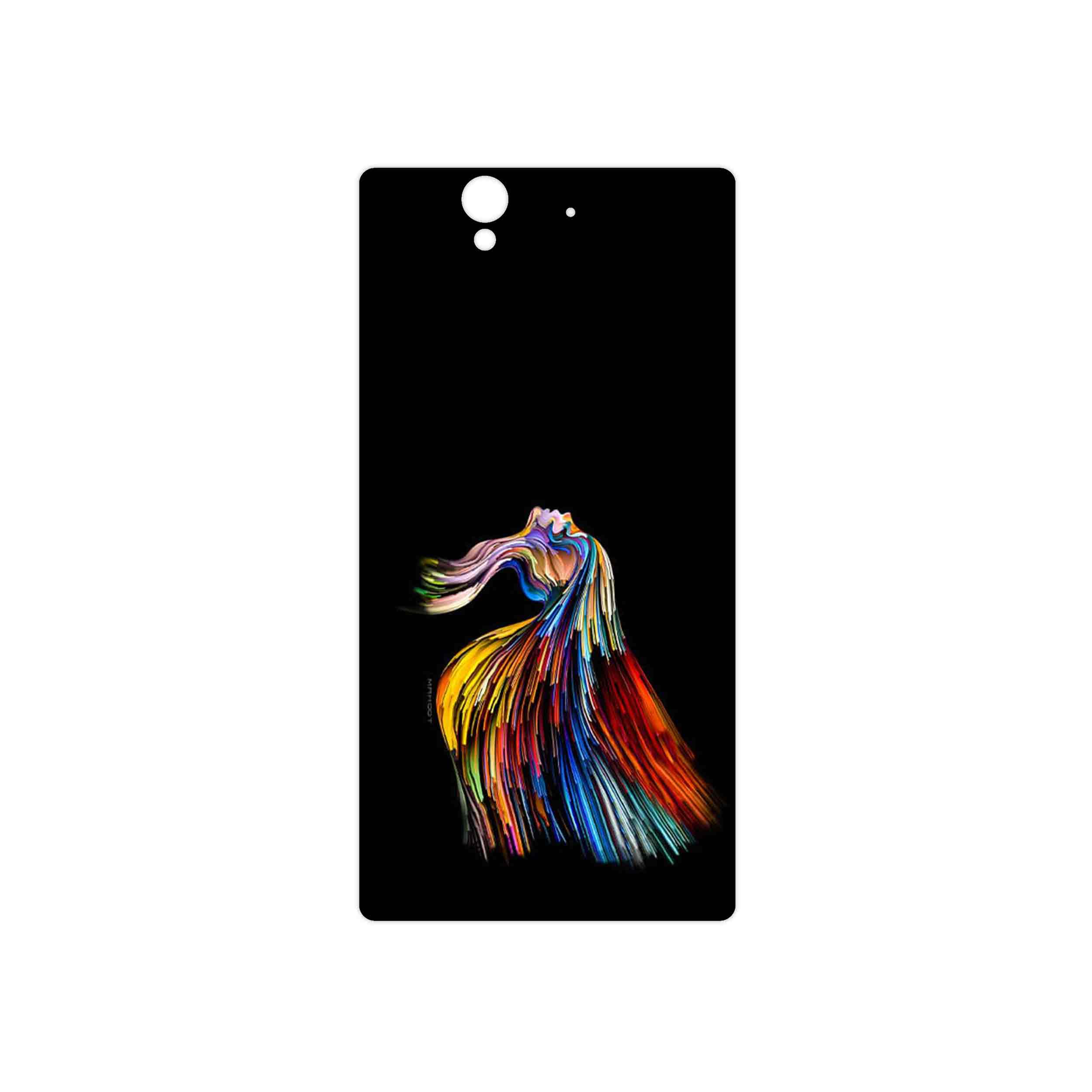 برچسب پوششی ماهوت مدل Rainbow Hair Digital Art مناسب برای گوشی موبایل سونی Xperia Z