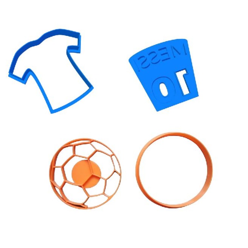 کاتر شیرینی پزی  مدل فوتبالی بسته 4 عددی