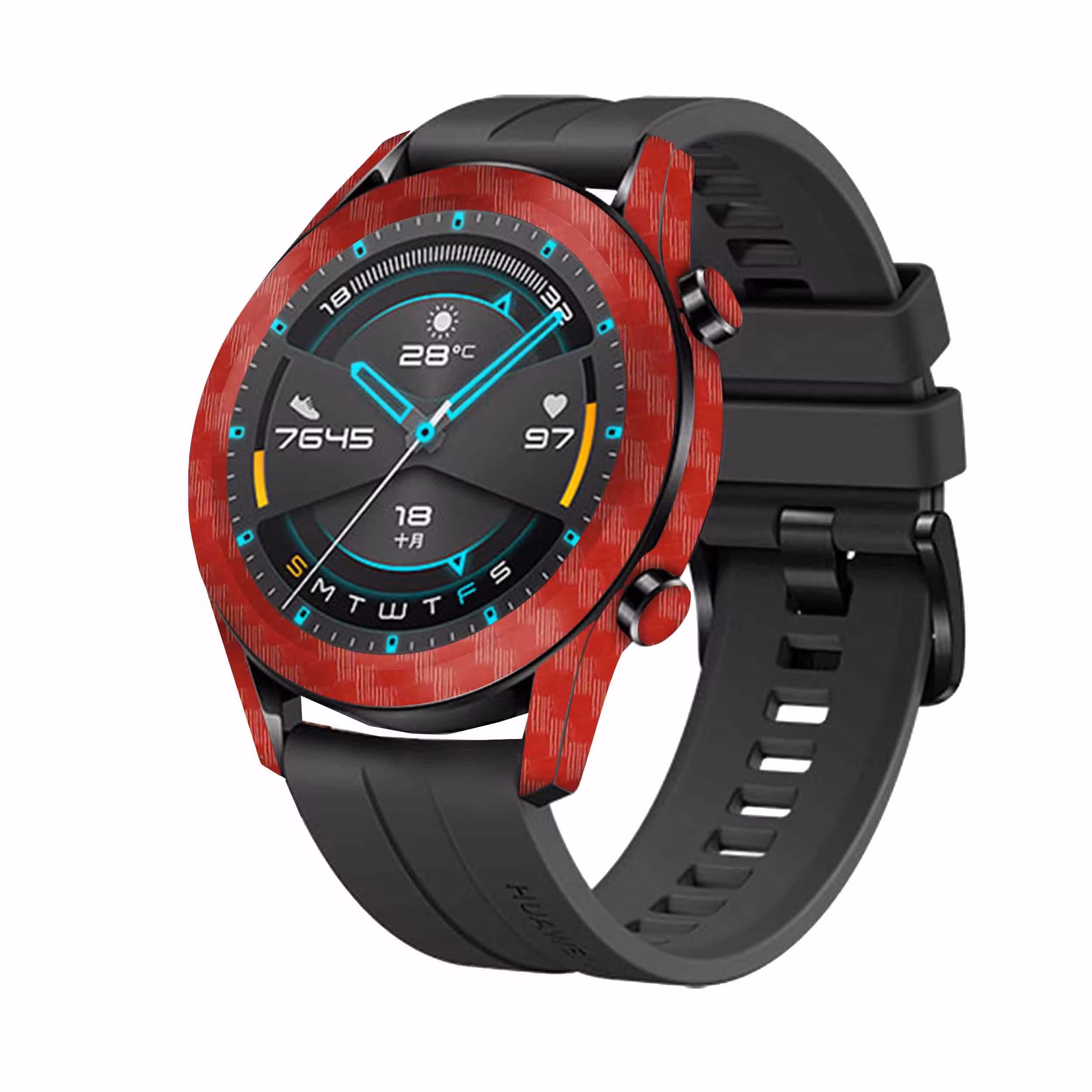 برچسب ماهوت طرح Red-Fiber مناسب برای ساعت هوشمند هوآوی Watch GT2