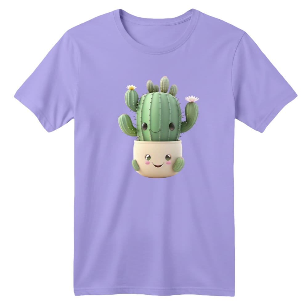 تی شرت آستین کوتاه بچگانه مدل کاکتوس کد 2 رنگ یاسی