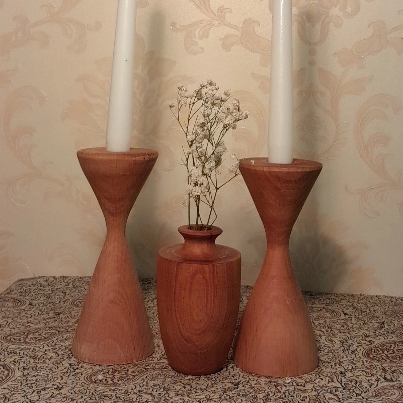 کادویی چوبی ست سه عددی15و10سانتی متری