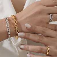 ست دستبند النگویی با انگشتر