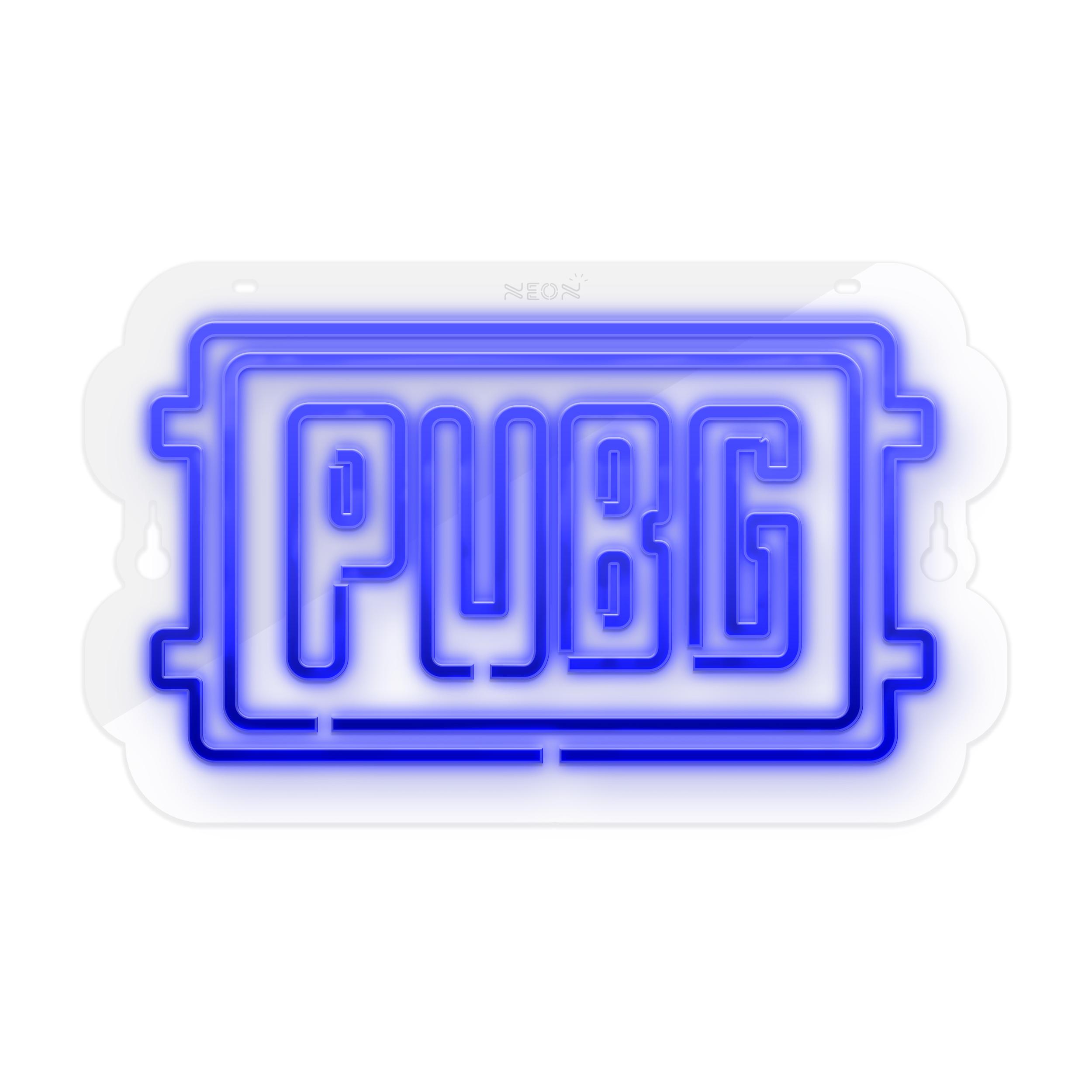 چراغ دیواری نئون دیزاین طرح Pubg-Logo-GL_BL