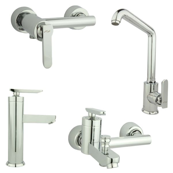 ست شیرآلات 4 تکه برند راسان مدل فلورا