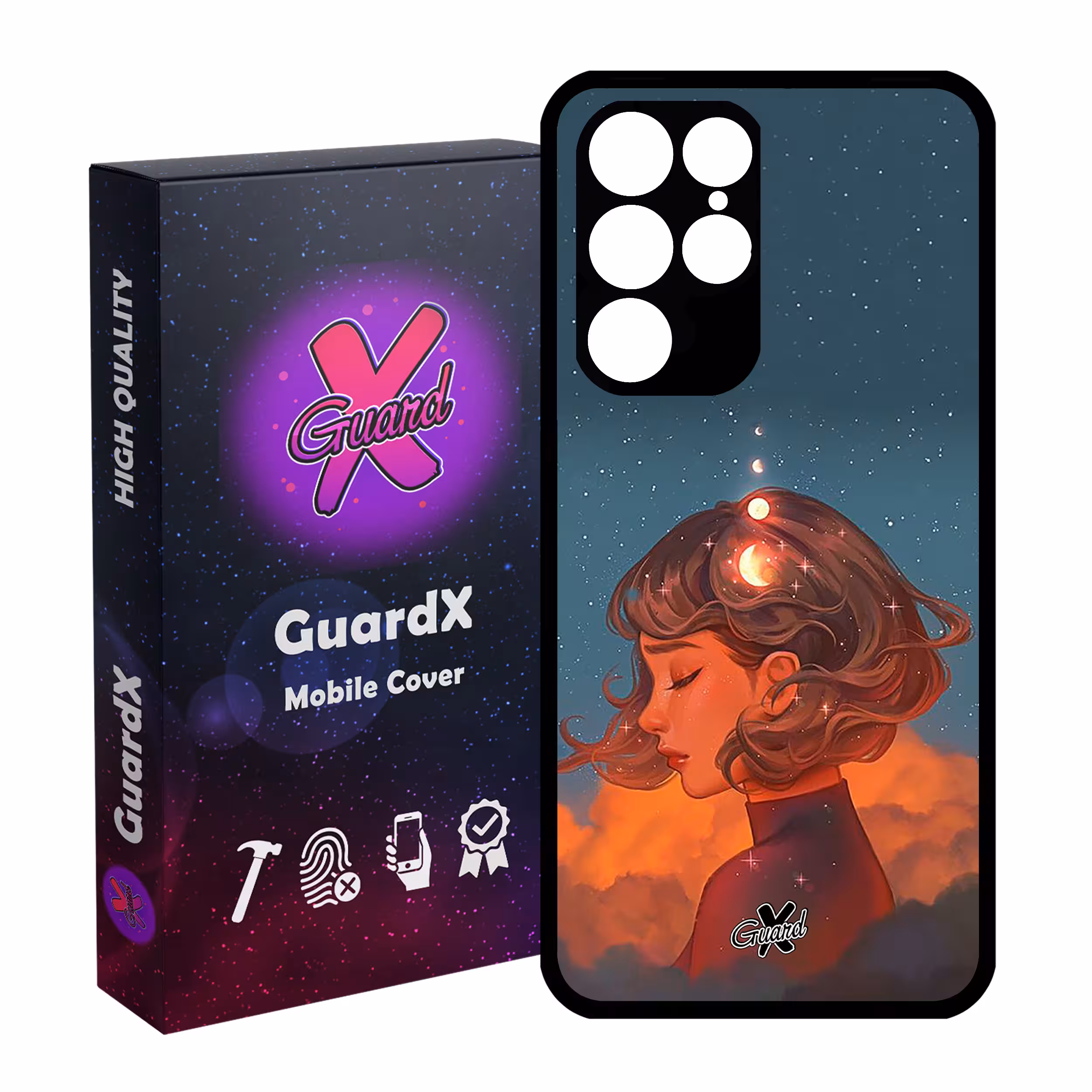 کاور گارد ایکس طرح Girl مدل Glass10302 مناسب برای گوشی موبایل سامسونگ Galaxy S22 Ultra