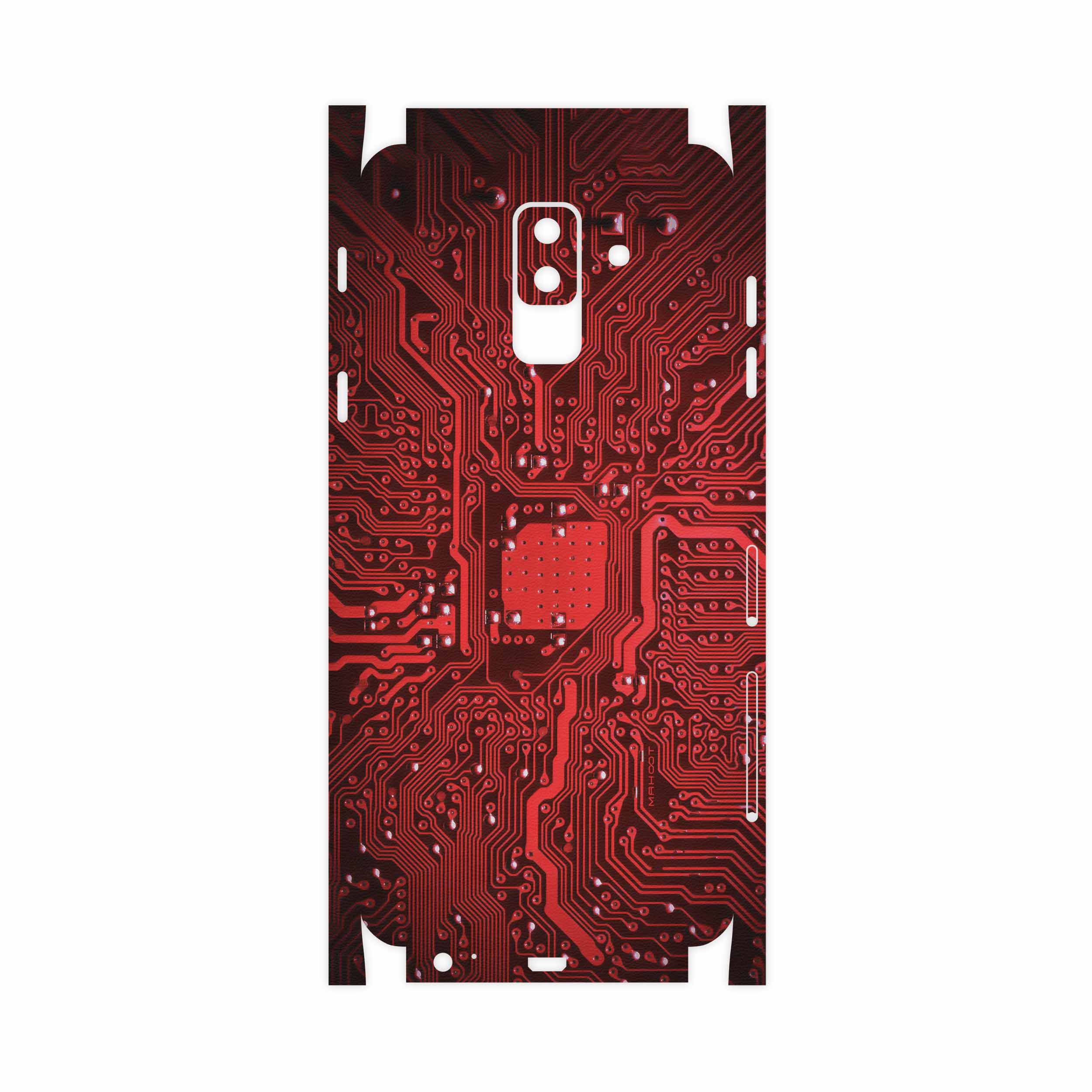 برچسب پوششی ماهوت مدل Red Printed Circuit Board-FullSkin مناسب برای گوشی موبایل سامسونگ Galaxy A6 Plus 2018