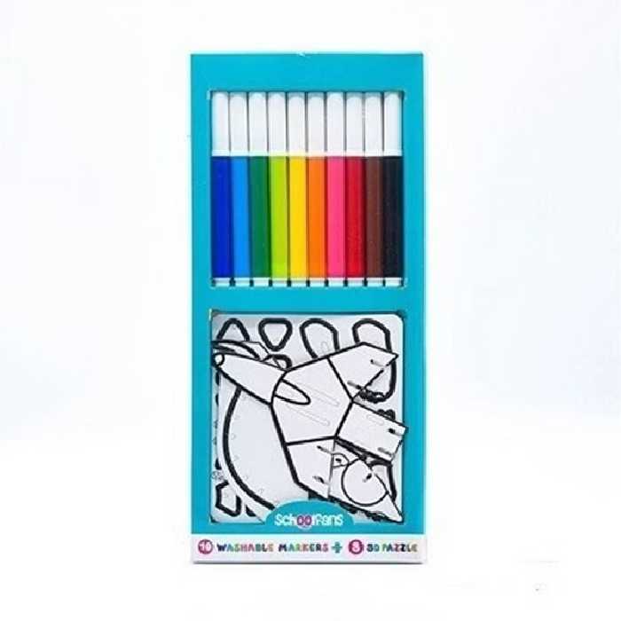 ماژیک نقاشی 10 رنگ اسکول فنز مدل سه بعدی کد FA92478