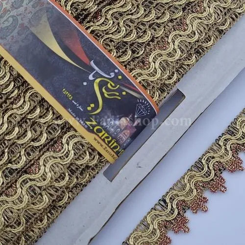 یراق نوار 25 طلایی مسی کد 532
