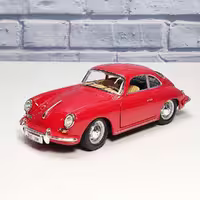 ماکت پورشه 356 کوپه 1961 قرمز بوراگو Porsche 356b COUPE Burago