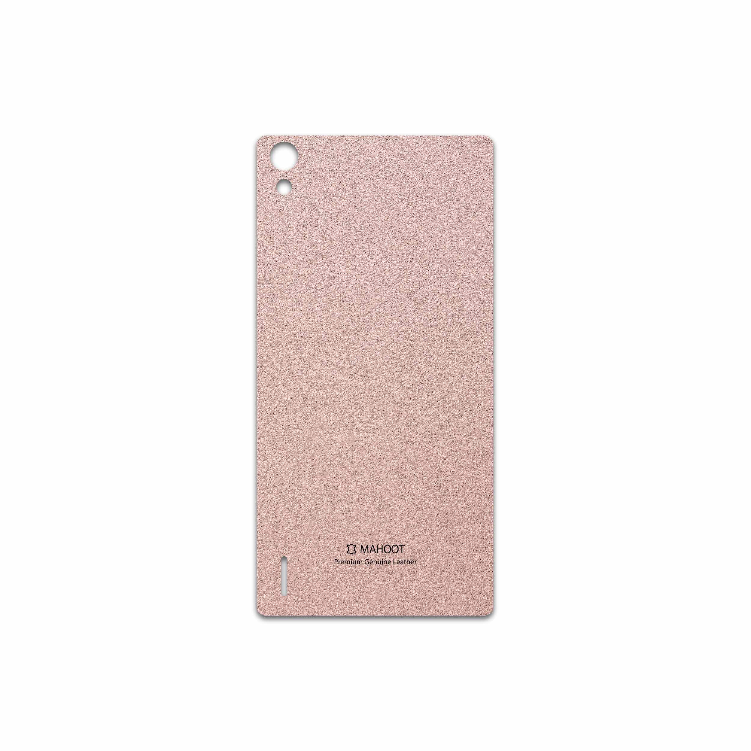 برچسب پوششی ماهوت مدل Rose Gold Leather مناسب برای گوشی موبایل هوآوی Ascend P7