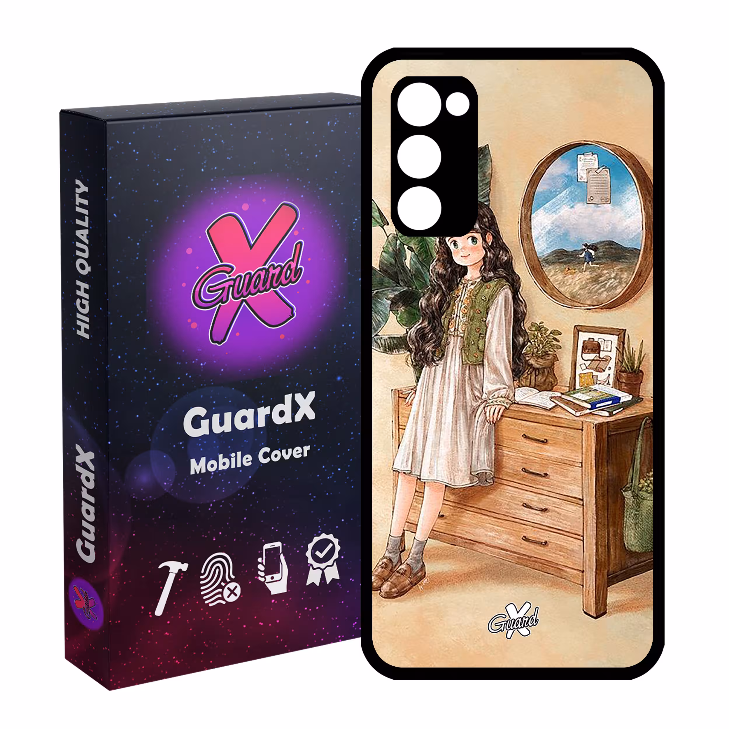 کاور گارد ایکس طرح دختر مدل Glass10308 مناسب برای گوشی موبایل سامسونگ Galaxy S20 FE
