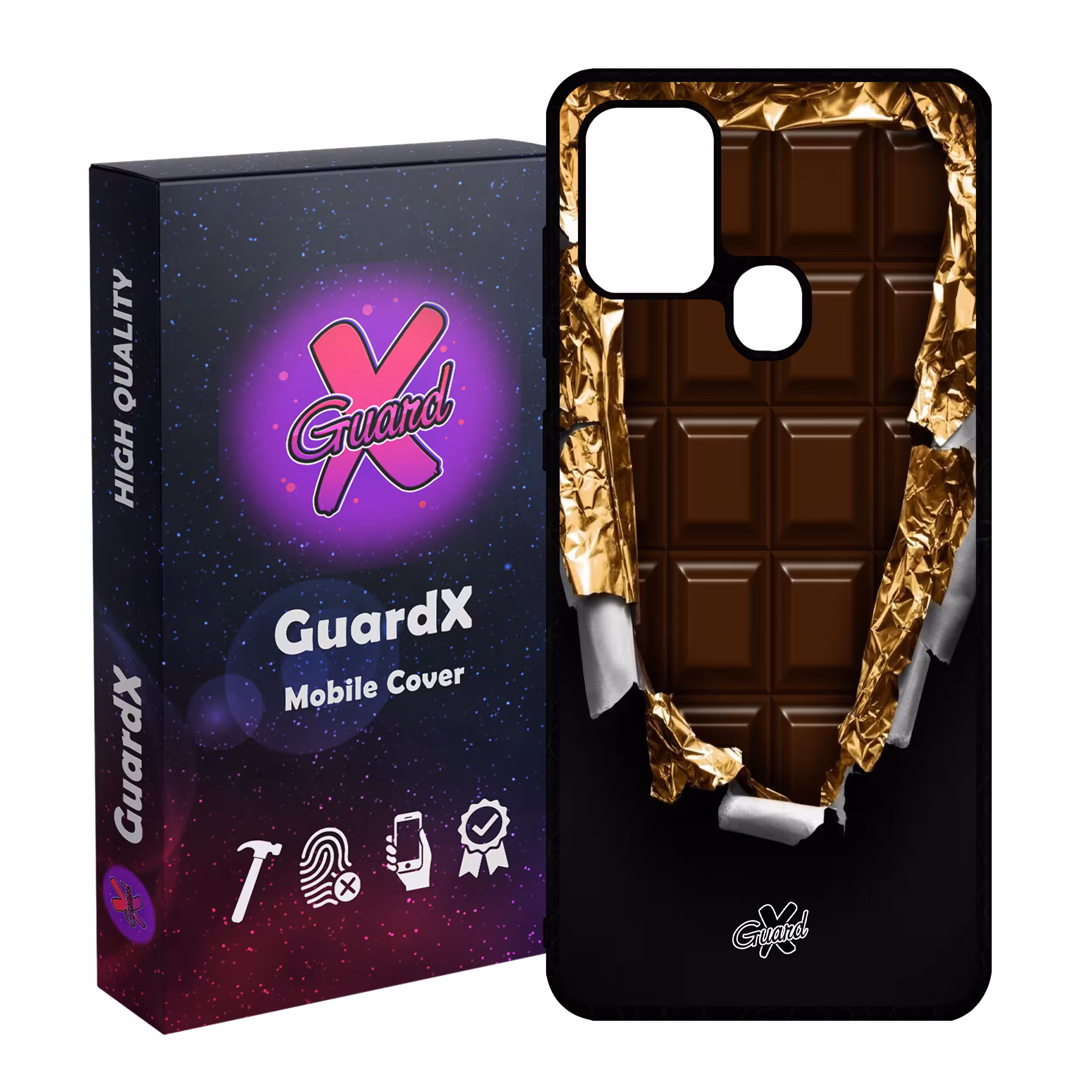 کاور گارد ایکس طرح Chocolate مدل Glass10061 مناسب برای گوشی موبایل سامسونگ Galaxy A21s