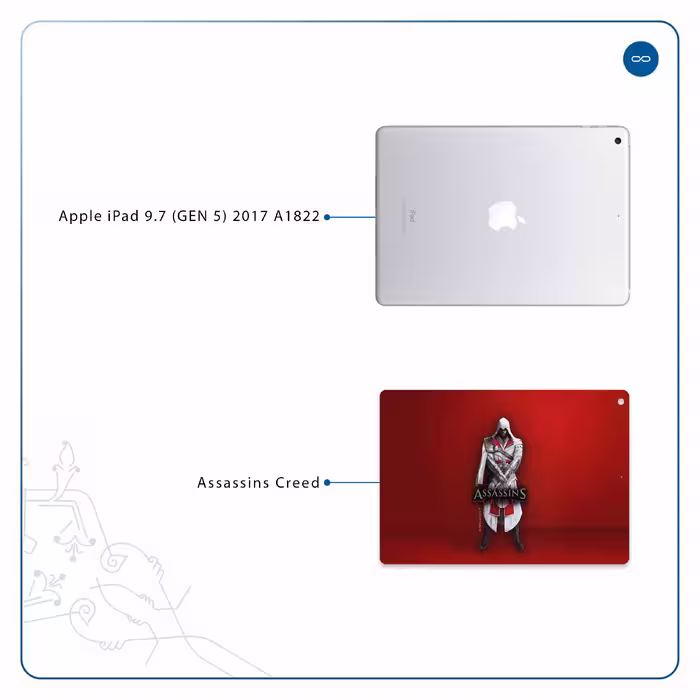برچسب پوششی ماهوت مدل Assassin-Creed-Game مناسب برای تبلت اپل iPad 9.7 (GEN 5) 2017 A1822
