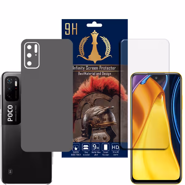 برچسب پوششی اینفینیتی مدل PRO MAX مناسب برای گوشی موبایل شیائومی POCO M3 PRO به همراه محافظ صفحه نمایش